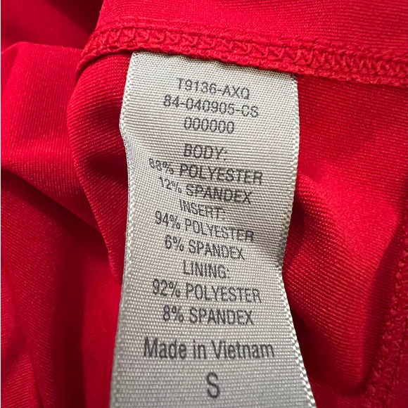 Champion Athletic Tank Top in Red with Black Trim with Shelf Bra Size Small - Picture 4 of 5